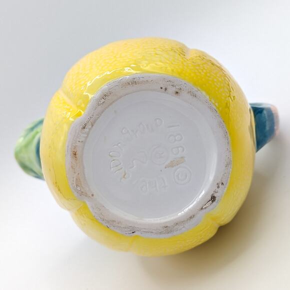 The Haldon Group Vintage Lemon Shaped Lemonade Pitcher Studio Pottery Signed '81 - Picture 10 of 12